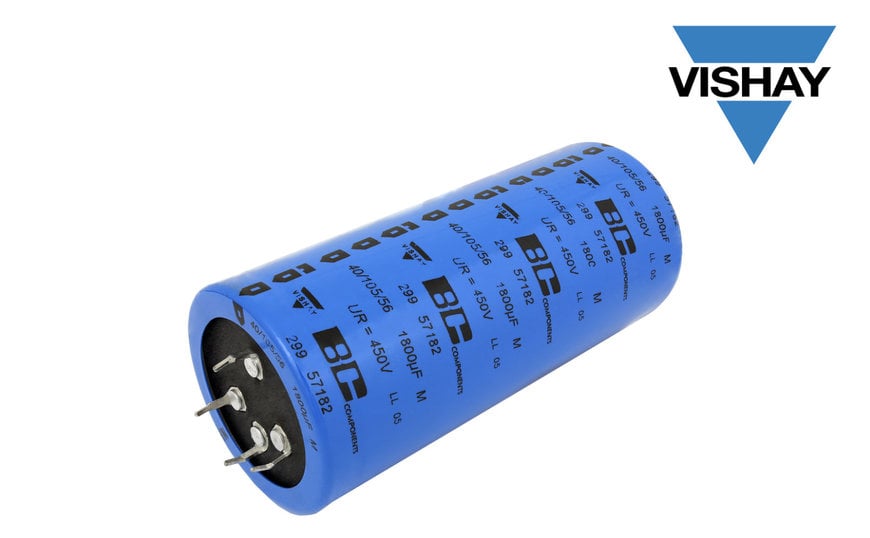 Vishay Intertechnology Extends Voltage Rating Options for Four-Terminal Snap-in Aluminum Electrolytic Capacitors